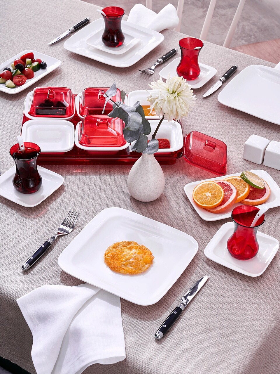 Set de mic dejun, Hermia, 216KRC1251, Ceașcă de ceai: 6 x 6 x 5 cm (6 bucăți), Multicolor - imagine 7